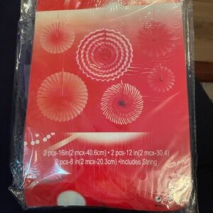 Hanging Paper Fans multicolor Party Decorations